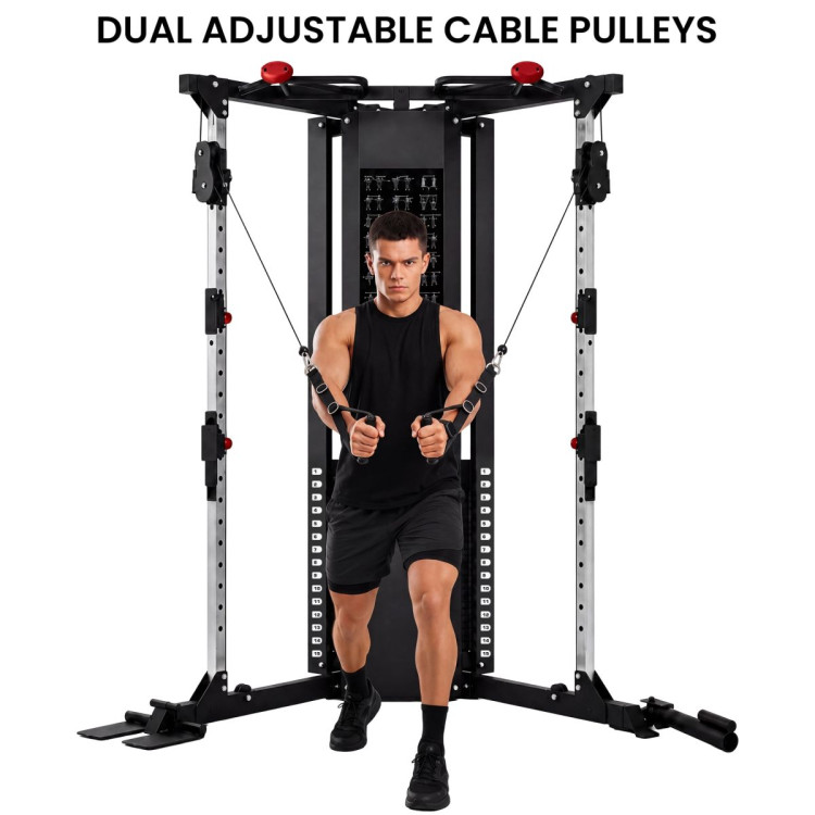 Powertrain Home Gym Station Functional Trainer Power Rack 136kg Weight Stack image 8