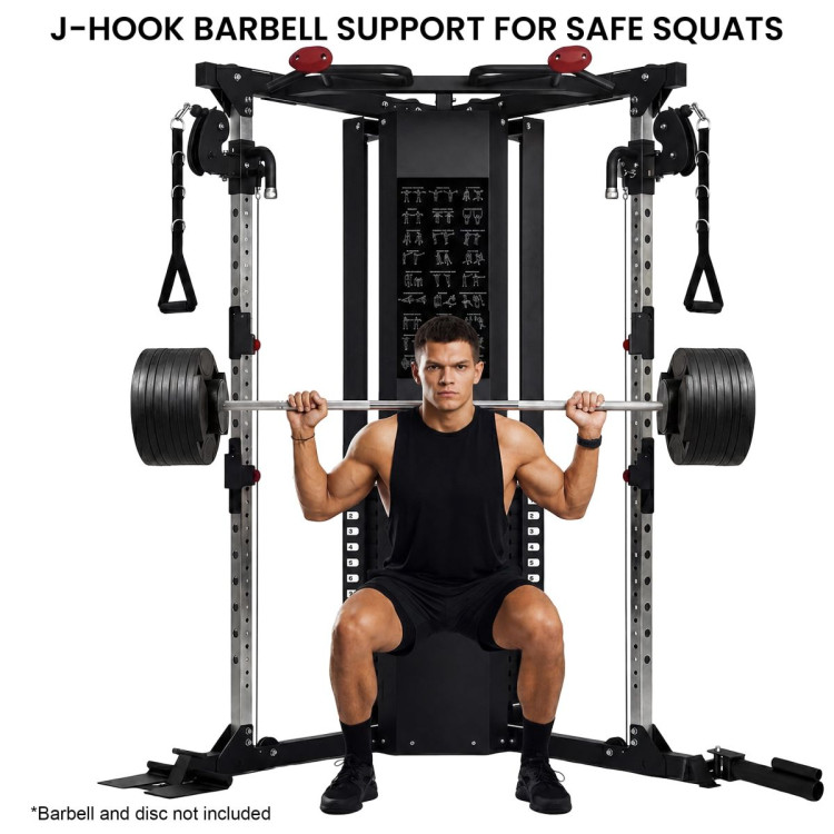 Powertrain Home Gym Station Functional Trainer Power Rack 136kg Weight Stack image 11