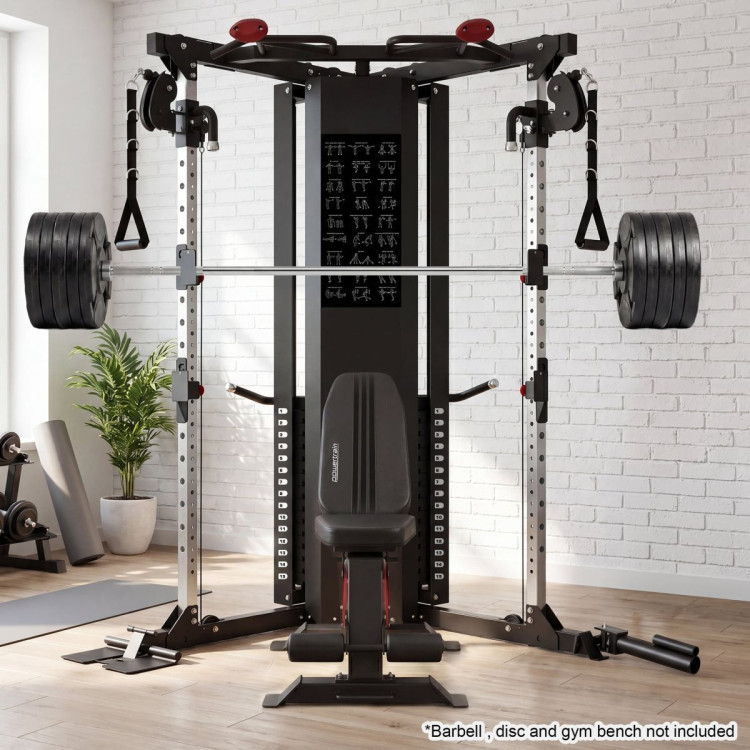 Powertrain Home Gym Station Functional Trainer Power Rack 136kg Weight Stack image 18