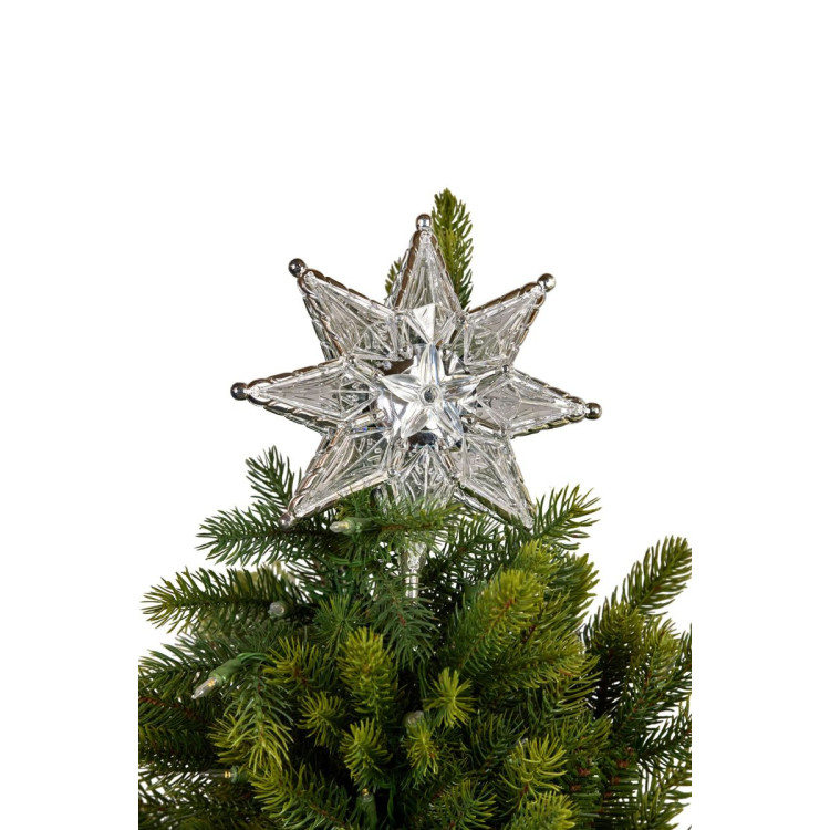 Christmas Tree Topper with Colour Lights - Clear Star image 3