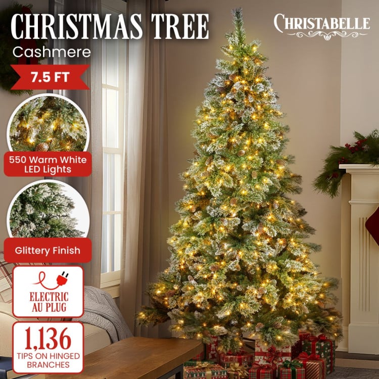 Christabelle Premium 7.5ft Christmas Tree with Lights - Cashmere image 3