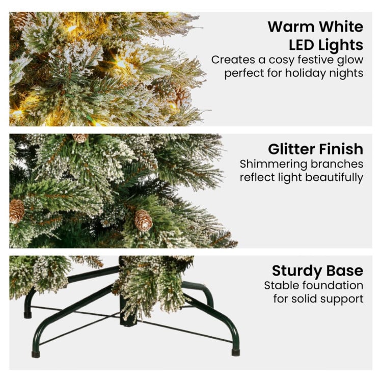 Christabelle Premium 7.5ft Christmas Tree with Lights - Cashmere image 6