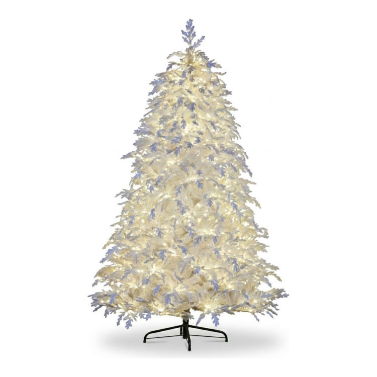 Christabelle 2.3m 7.5ft Crystal Snow Christmas Tree Pre Lit Multi Function Micro LED Artificial Indoor Xmas Decor Home image 4