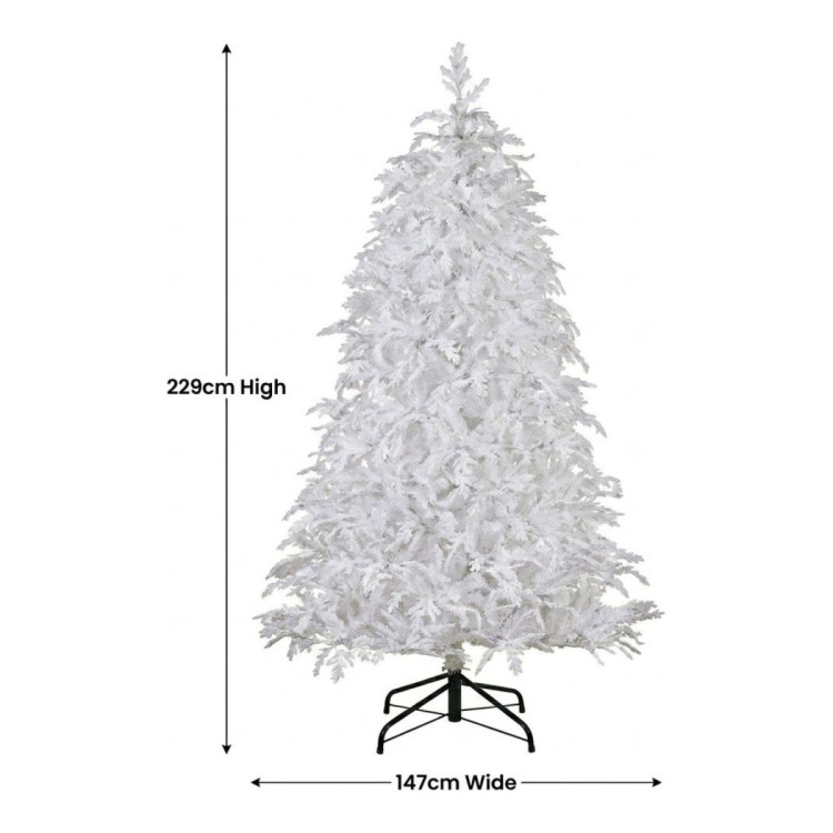 Christabelle 2.3m 7.5ft Crystal Snow Christmas Tree Pre Lit Multi Function Micro LED Artificial Indoor Xmas Decor Home image 7