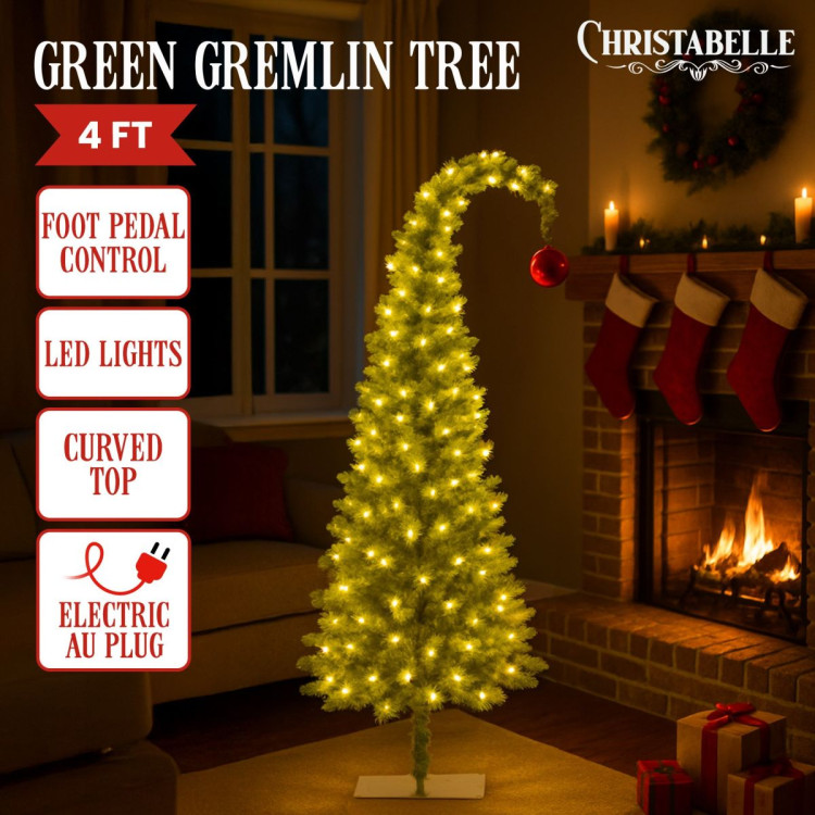 Christabelle Christmas Gremlin Tree 4ft with Curved Top Red Bauble image 11