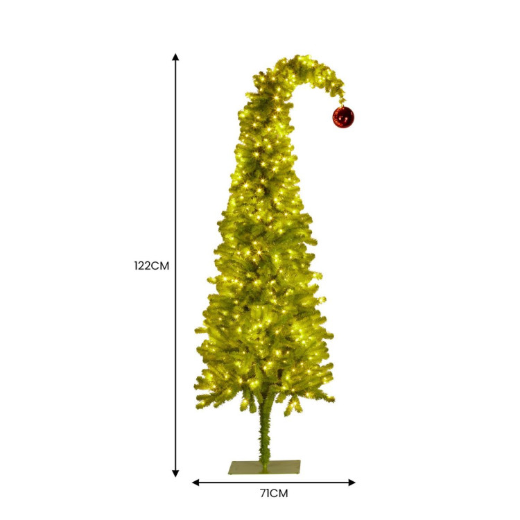 Christabelle Christmas Gremlin Tree 4ft with Curved Top Red Bauble image 4