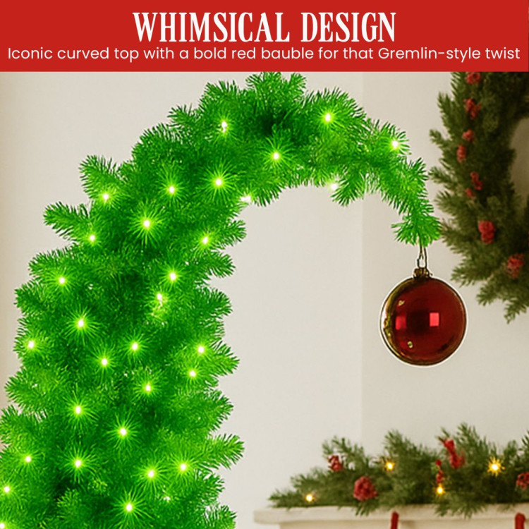 Christabelle Christmas Gremlin Tree 4ft with Curved Top Red Bauble image 7