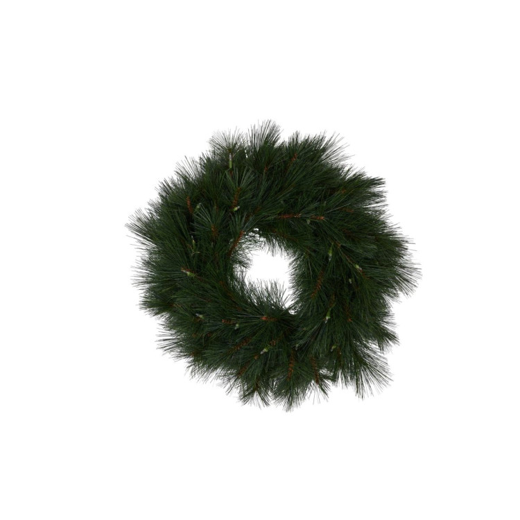 61cm Long Needle Christmas Wreath with Lights image 3