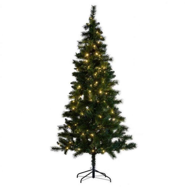Christabelle 1.8m 6ft Lakeland Pine Christmas Tree Pre Lit Multi Function LED Artificial Indoor Xmas Decor Home