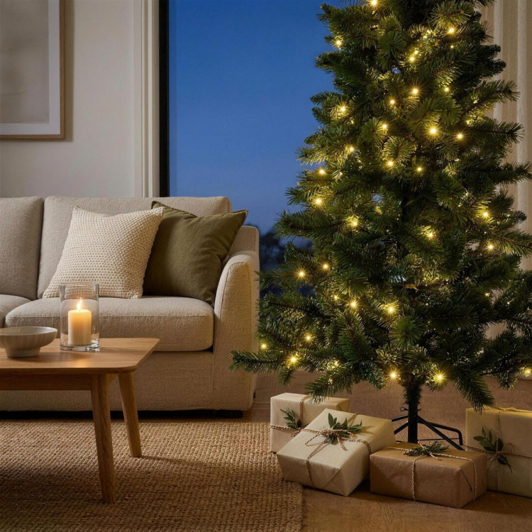 Christabelle 1.8m 6ft Lakeland Pine Christmas Tree Pre Lit Multi Function LED Artificial Indoor Xmas Decor Home image 11