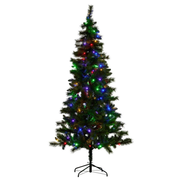 Christabelle 2.3m 7.5ft Lakeland Pine Christmas Tree Pre Lit Multi Function LED Artificial Indoor Xmas Decor Home