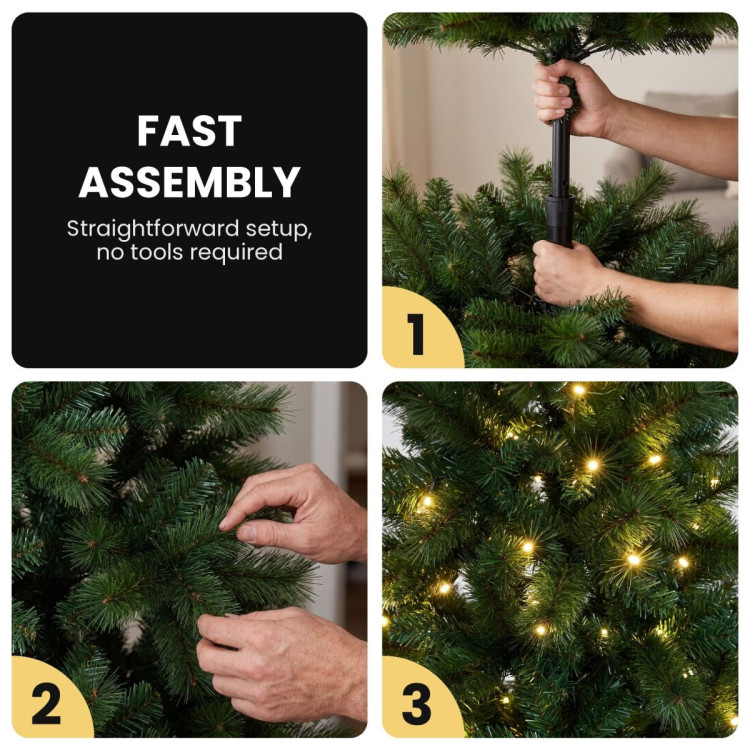 Christabelle 2.3m 7.5ft Lakeland Pine Christmas Tree Pre Lit Multi Function LED Artificial Indoor Xmas Decor Home image 7