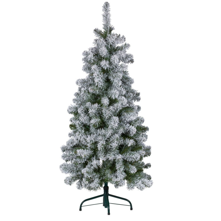 4.5fft - (137cm) Snowy Slimline Christmas Tree with Lights image 3