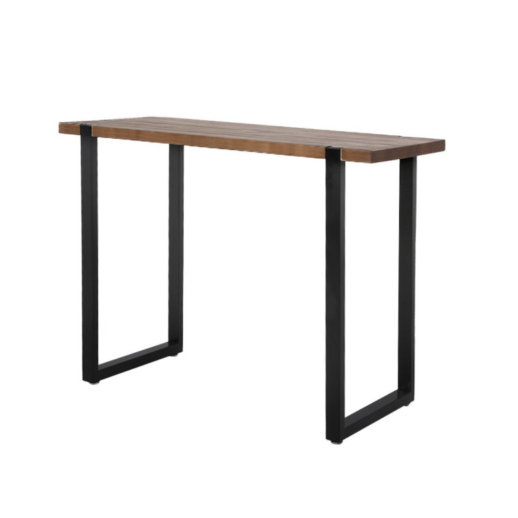 High Bar Table Industrial Pub Table Solid Wood Kitchen Cafe Office