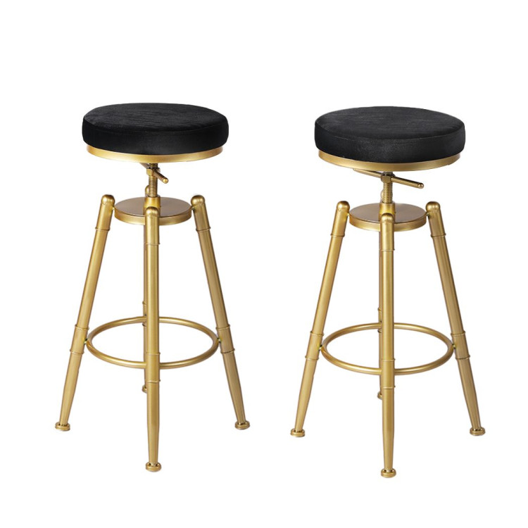 2x Bar Stools Kitchen Stool Chair Swivel Barstools Padded Seat