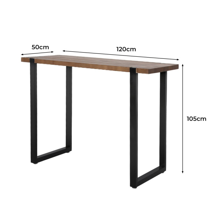 High Bar Table Industrial Pub Table Solid Wood Kitchen Cafe Office image 4