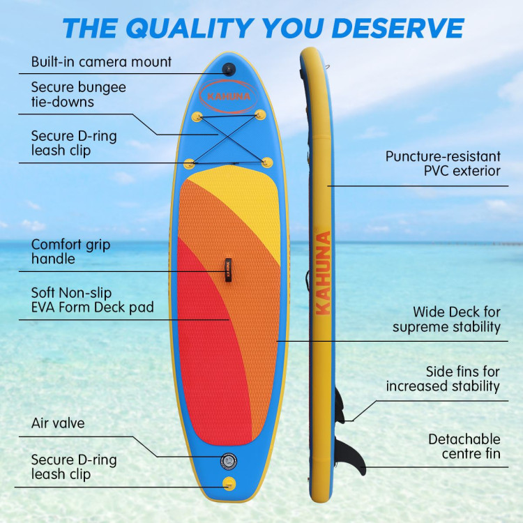 Kahuna Hana Inflatable Stand Up Paddle Board 10FT w/ iSUP Accessories image 7