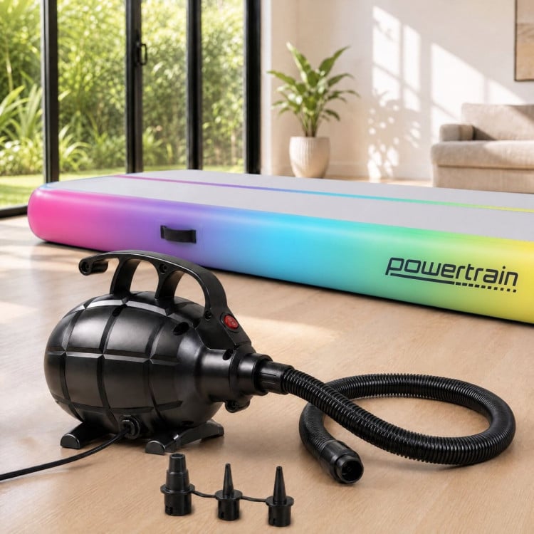 Powertrain 3m x 1m Inflatable Air Track 20cm Thick Gymnastics Exercise Tumbling Mat in Rainbow with Electric Pump image 16