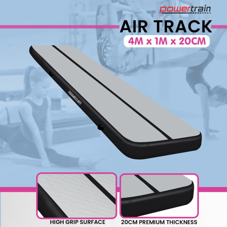 Powertrain Airtrack 20cm Thick 4m x 1m Inflatable Gymnastics Tumbling Mat Air Track image 3