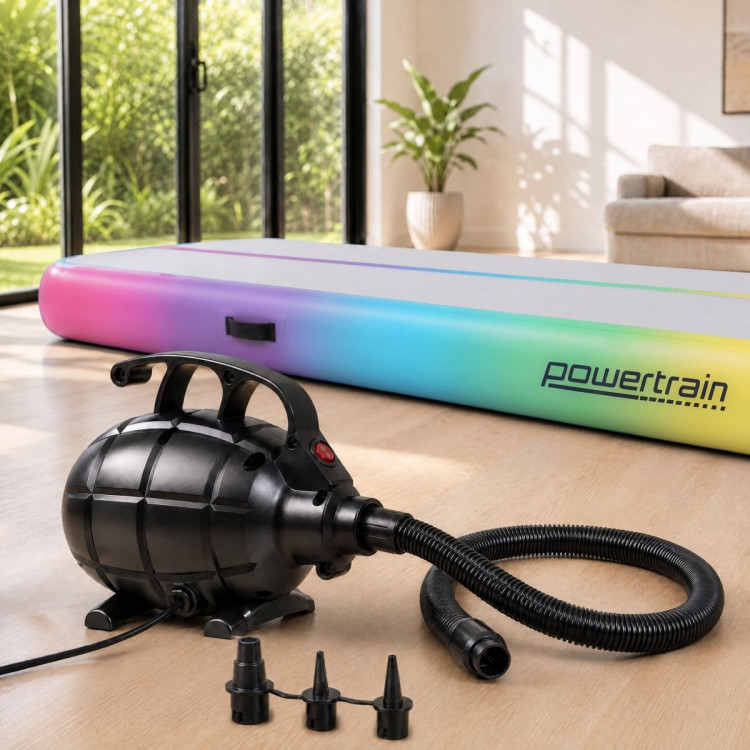 Powertrain 4m x 1m Inflatable Air Track 20cm Thick Gymnastics Exercise Tumbling Mat in Rainbow with Electric Pump image 16