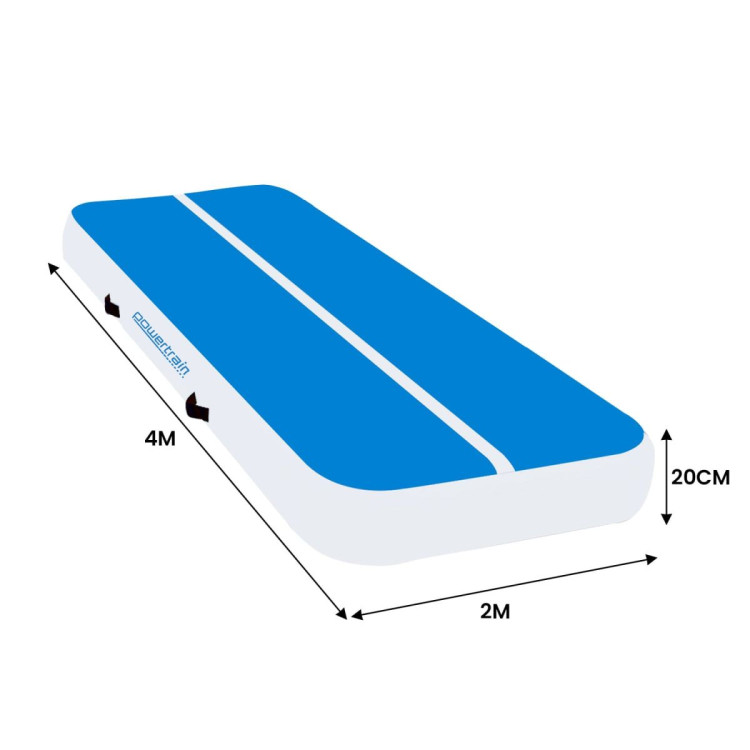Powertrain 4m x 2m Air track Tumbling Mat Gymnastics Exercise with Pump image 4