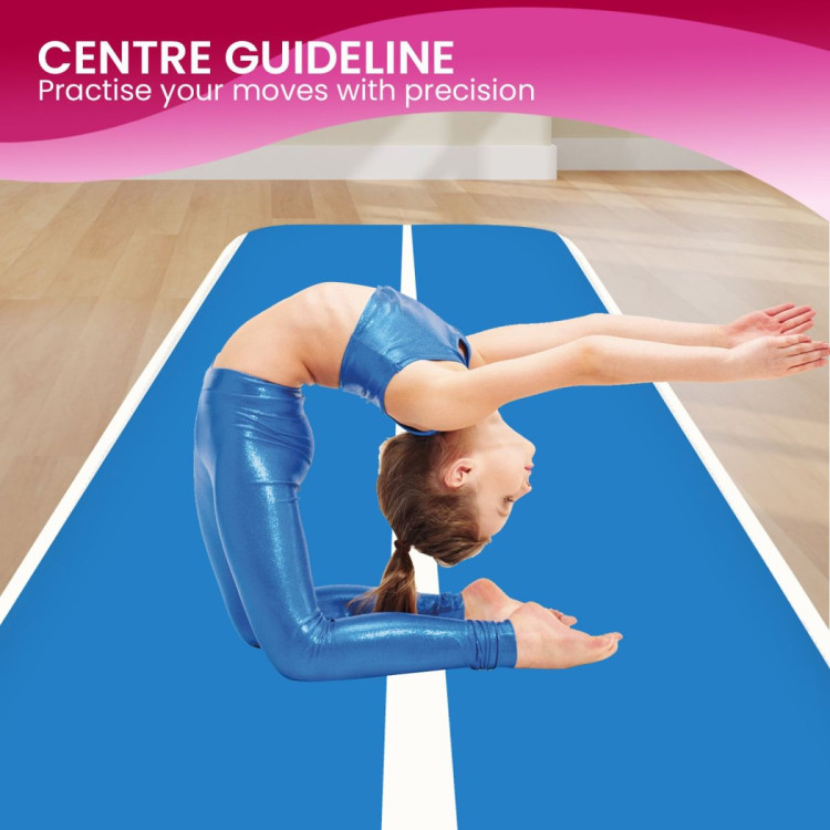 Powertrain 4m x 2m Air track Tumbling Mat Gymnastics Exercise with Pump image 11