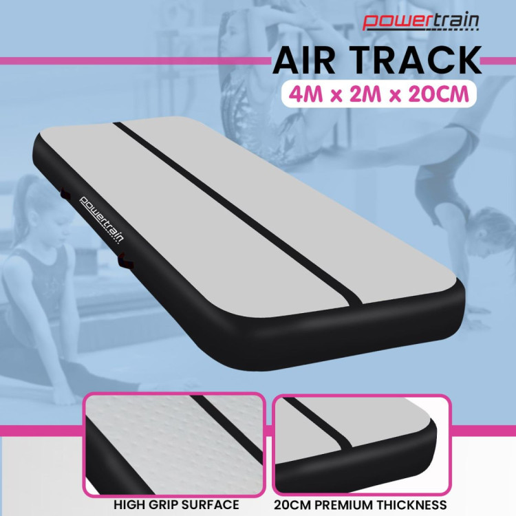 Powertrain 4m x 2m Airtrack Tumbling Mat Gymnastics Exercise Air Track with Pump image 5