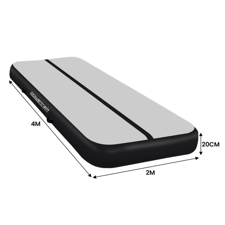 Powertrain 4m x 2m Airtrack Tumbling Mat Gymnastics Exercise Air Track with Pump image 4