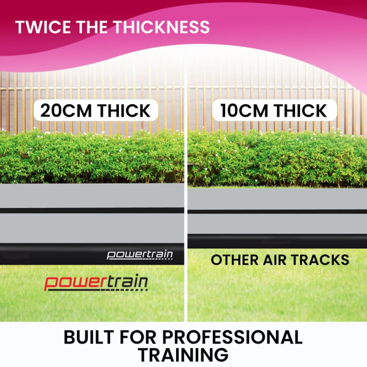 Powertrain 4m x 2m Airtrack Tumbling Mat Gymnastics Exercise Air Track with Pump image 8