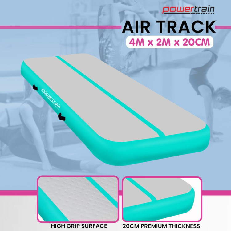 Powertrain 4m x 2m Airtrack Tumbling Mat Gymnastics Exercise Air Track with Pump image 5