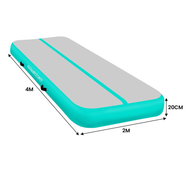 Powertrain 4m x 2m Airtrack Tumbling Mat Gymnastics Exercise Air Track with Pump image 4