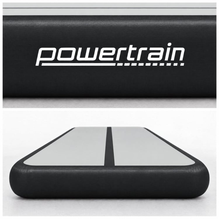 Powertrain 7m x 1m Inflatable Air Track 20cm Thick Gymnastics Exercise Tumbling Mat in Grey Black with Electric Pump image 6
