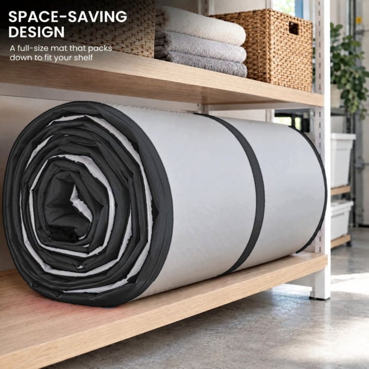 Powertrain 7m x 1m Inflatable Air Track 20cm Thick Gymnastics Exercise Tumbling Mat in Grey Black with Electric Pump image 13