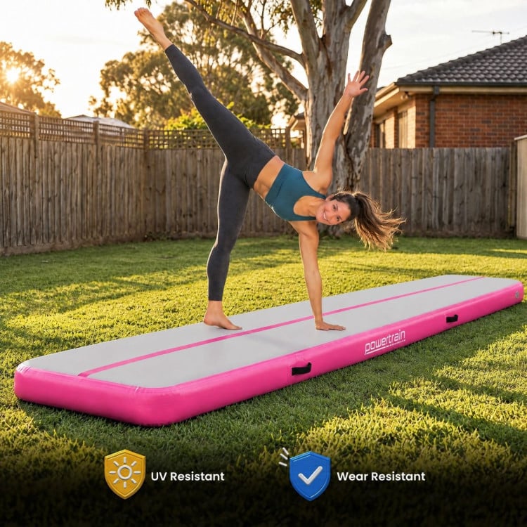 Powertrain 7m Airtrack Tumbling Mat Gymnastics Exercise 20cm Air Track with Pump image 10