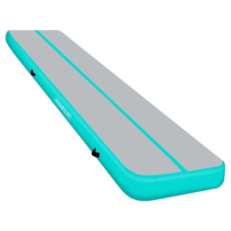 8m Airtrack Tumbling Mat Gymnastics Exercise 20cm Air Track Grey Green