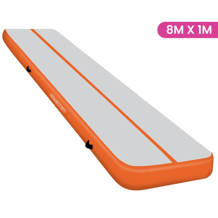 4m x 1m Air Track Inflatable Gymnastics Tumbling Mat - Orange image 3