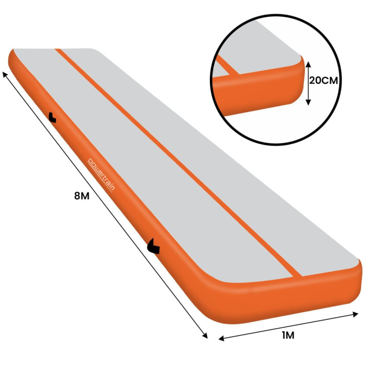 4m x 1m Air Track Inflatable Gymnastics Tumbling Mat - Orange image 5
