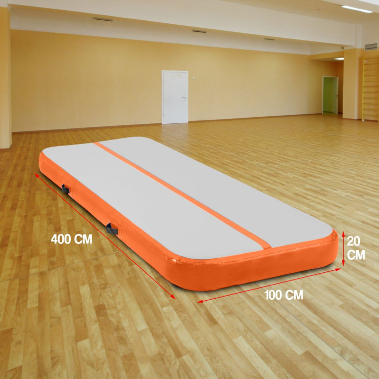 4m x 1m Air Track Inflatable Gymnastics Tumbling Mat - Orange image 7