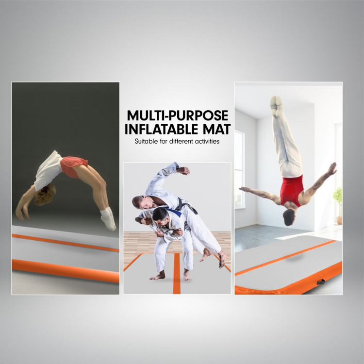 4m x 1m Air Track Inflatable Gymnastics Tumbling Mat - Orange image 9