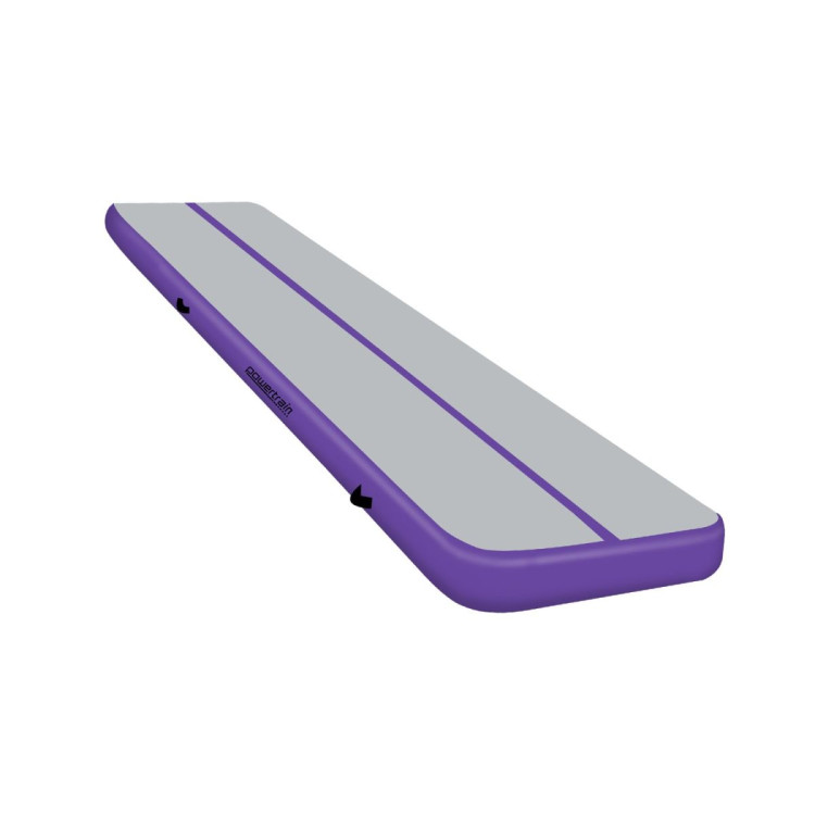 4m x 1m Air Track Inflatable Tumbling Mat Gymnastics - Purple Grey
