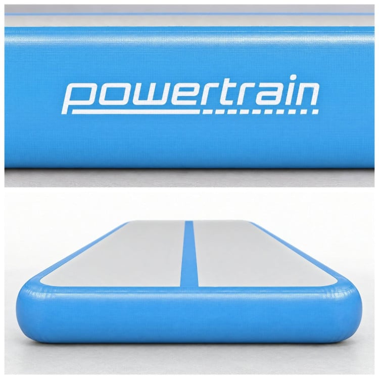 Powertrain 3m x 1m Inflatable Air Track 20cm Thick Gymnastics Exercise Tumbling Mat in Blue with Electric Pump image 6