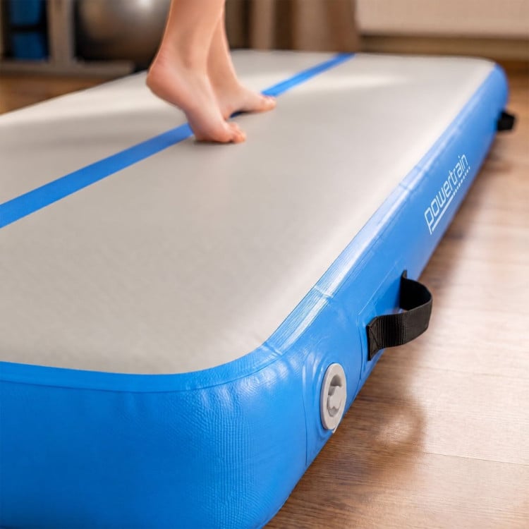 Powertrain 3m x 1m Inflatable Air Track 20cm Thick Gymnastics Exercise Tumbling Mat in Blue with Electric Pump image 15