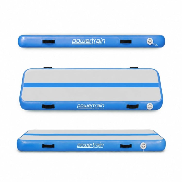 Powertrain 3m x 1m Inflatable Air Track 20cm Thick Gymnastics Exercise Tumbling Mat in Blue with Electric Pump image 18
