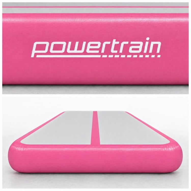Powertrain 3m x 1m Inflatable Air Track 20cm Thick Gymnastics Exercise Tumbling Mat in Pink with Electric Pump image 6