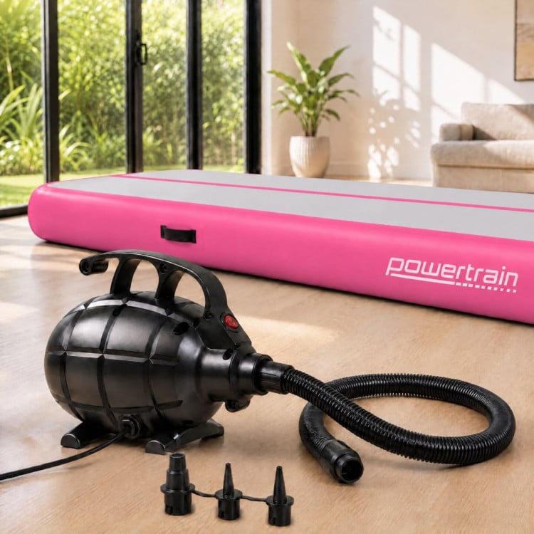 Powertrain 3m x 1m Inflatable Air Track 20cm Thick Gymnastics Exercise Tumbling Mat in Pink with Electric Pump image 16