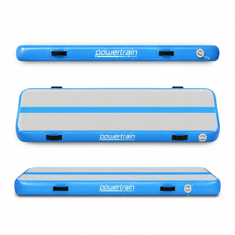 Powertrain 5m x 1m Inflatable Air Track 20cm Thick Gymnastics Exercise Tumbling Mat in Blue with Electric Pump image 17