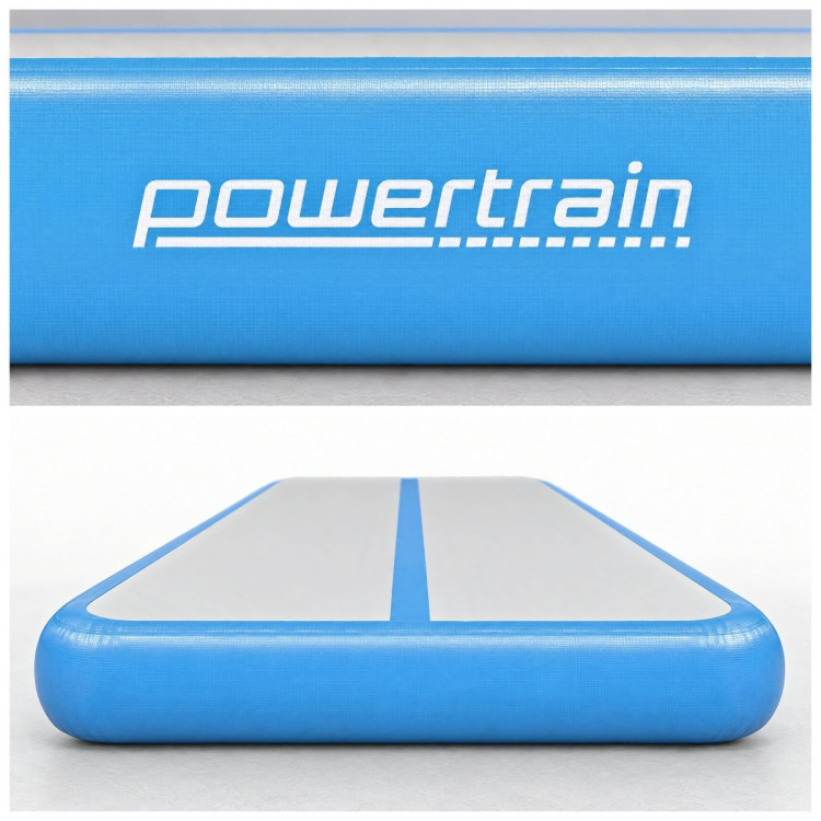 Powertrain 6m x 1m Inflatable Air Track 20cm Thick Gymnastics Exercise Tumbling Mat in Blue with Electric Pump image 6