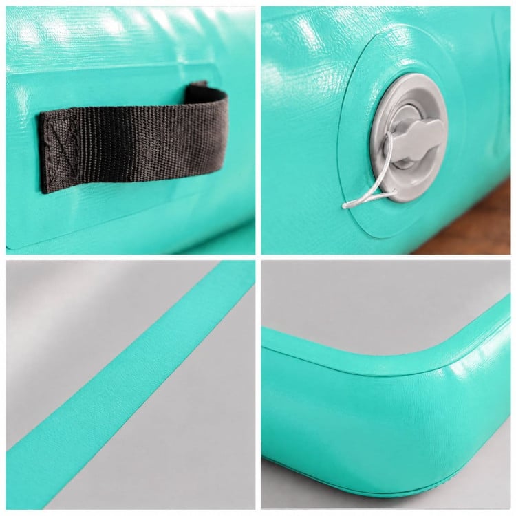 Powertrain 6m x 1m Inflatable Air Track 20cm Thick Gymnastics Exercise Tumbling Mat in Green with Electric Pump image 5