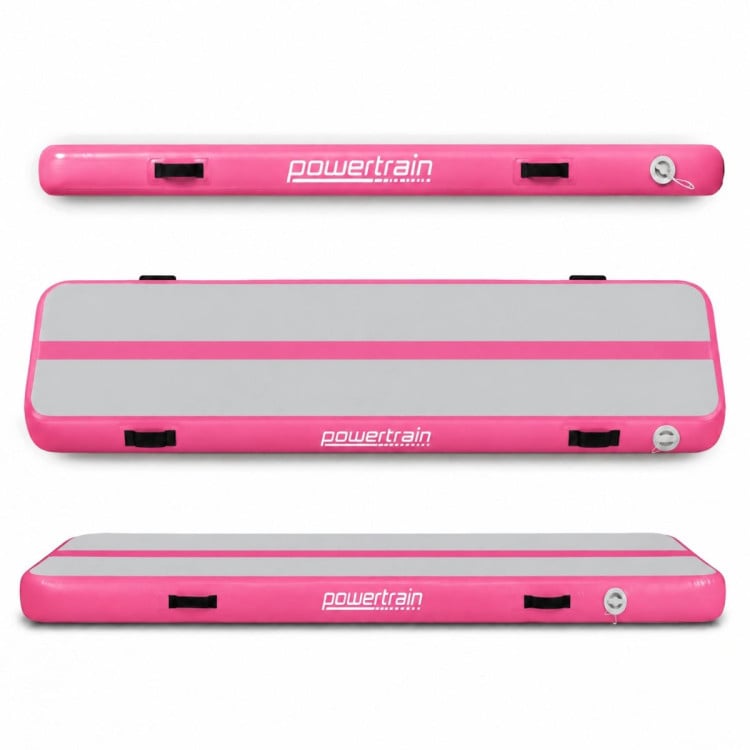 Powertrain 6m x 1m Inflatable Air Track 20cm Thick Gymnastics Exercise Tumbling Mat in Pink with Electric Pump image 17
