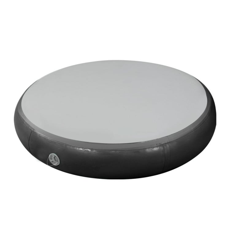 Powertrain 1m Air Track Spot Round Inflatable Gymnastics Tumbling Mat Pump Black